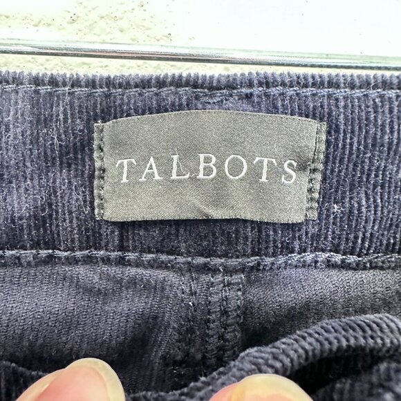 Talbots Navy High Rise Corduroy Jegging NWT Size 22W Casual Fall Cozy - Picture 7 of 9